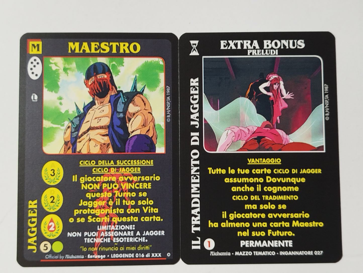 Carte Ken il guerriero Mazzo Jagger Serie Ingannatore Alchemia gioco TCG