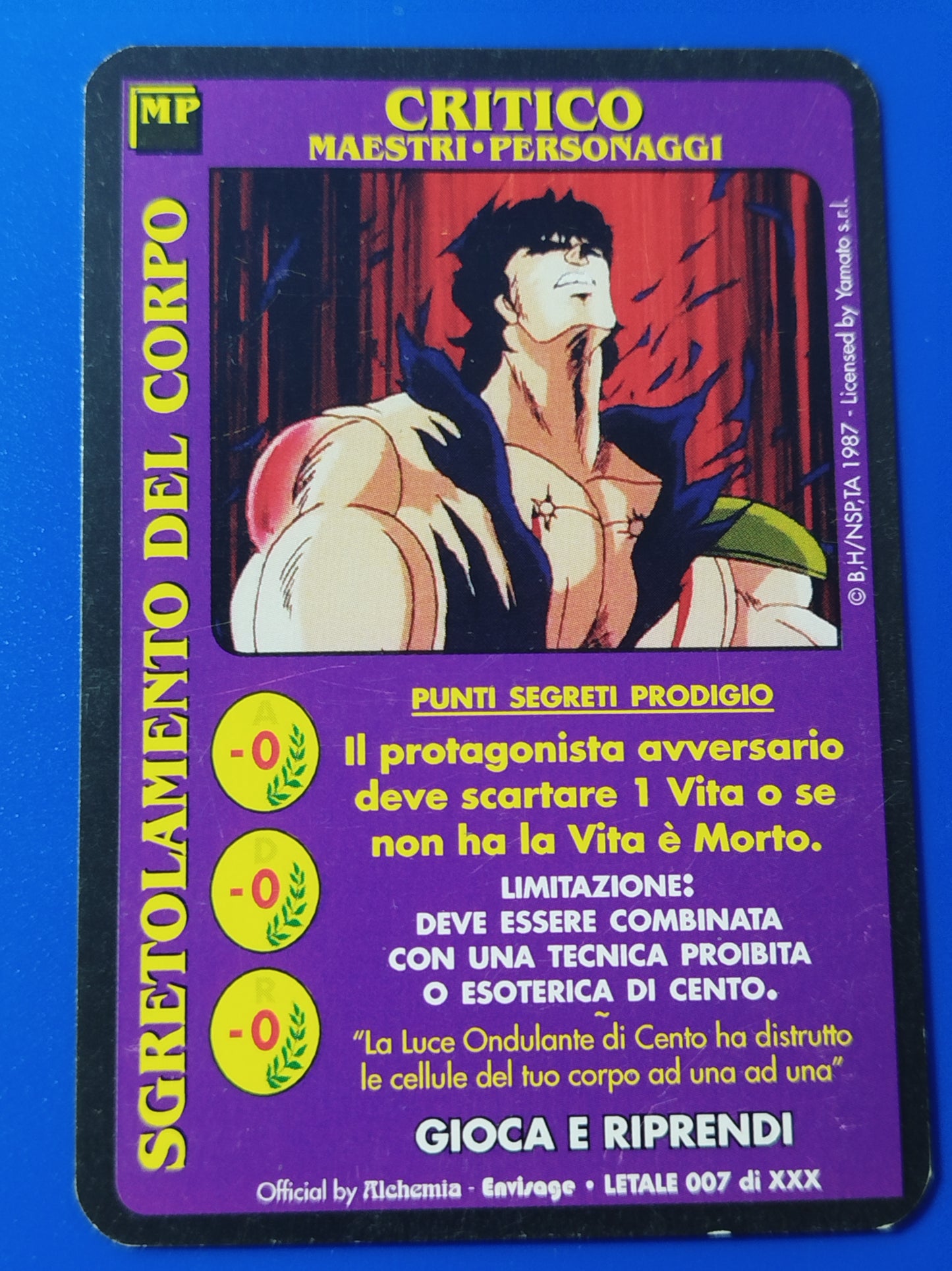 Carte Ken il guerriero Mazzo Soria Serie Oblio Alchemia gioco TCG
