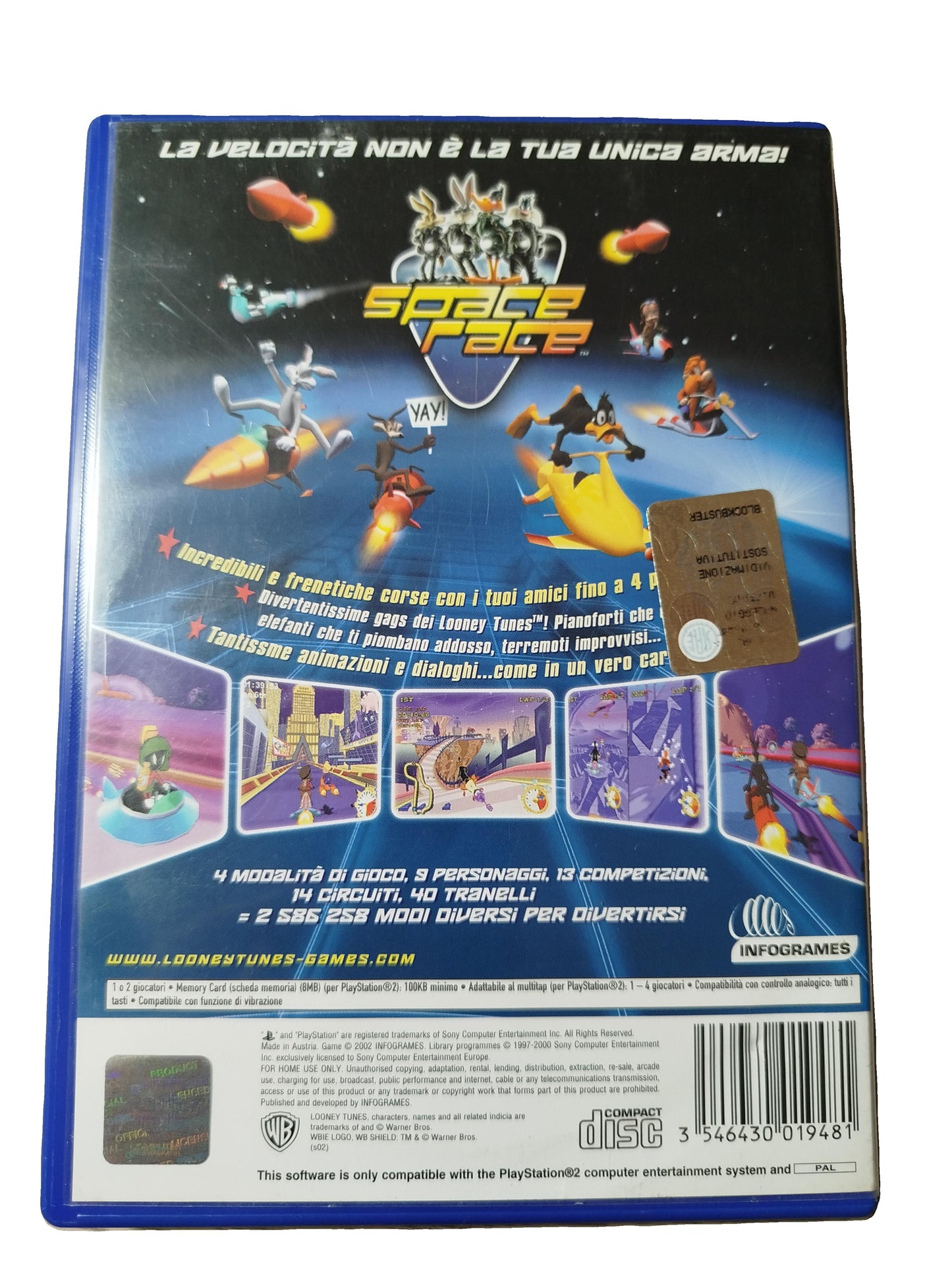 Space Race Videogioco per Play Station 2 versione PAL/ITA Completo