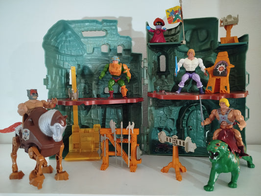 Lotto Castello di Grayskull+ Personaggi MOTU Vintage Giocattolo Toys 1981/83
