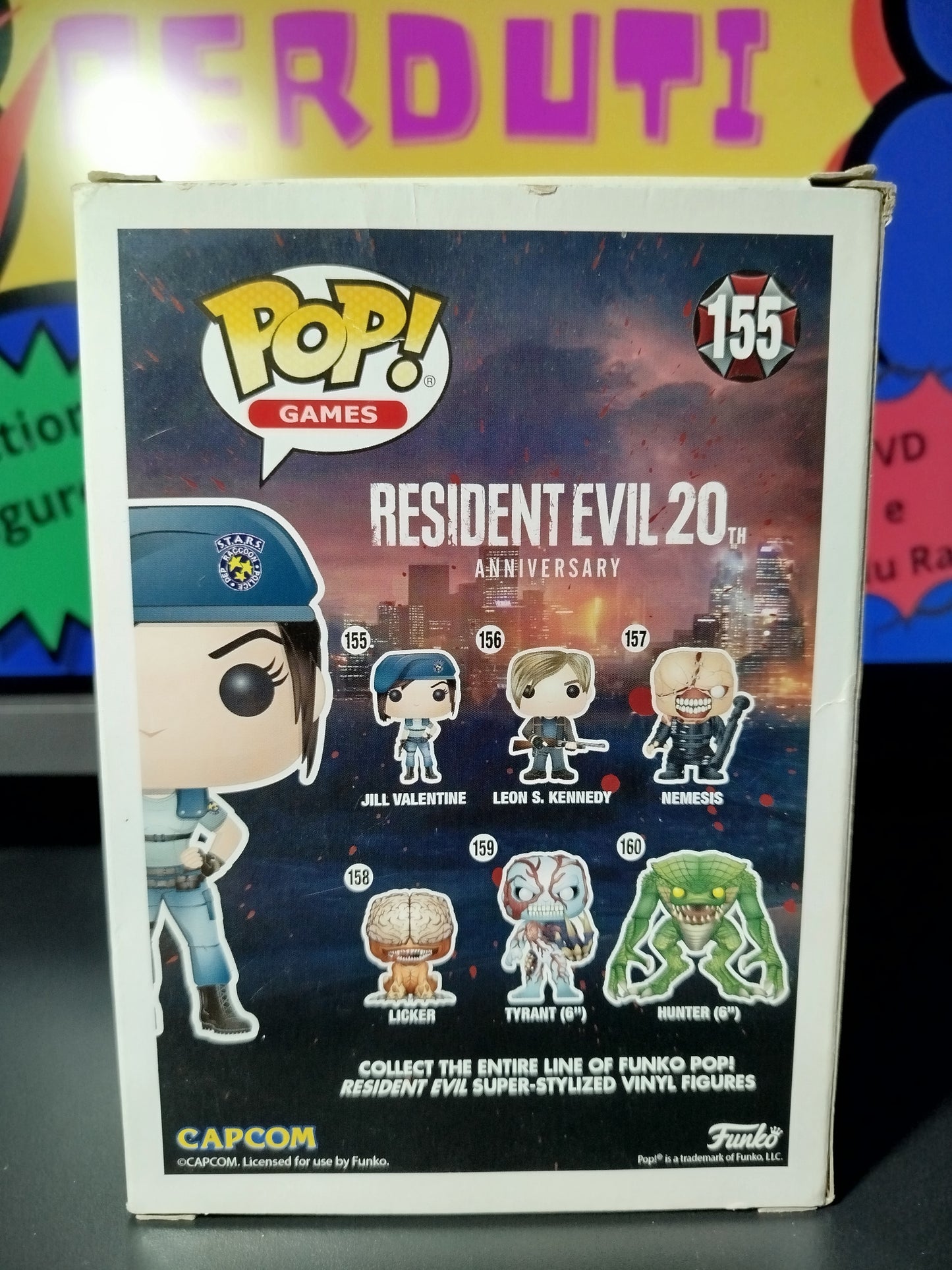 Jill Valentine Resident Evil  20 th Anniversary  Funko Pop Numero 155