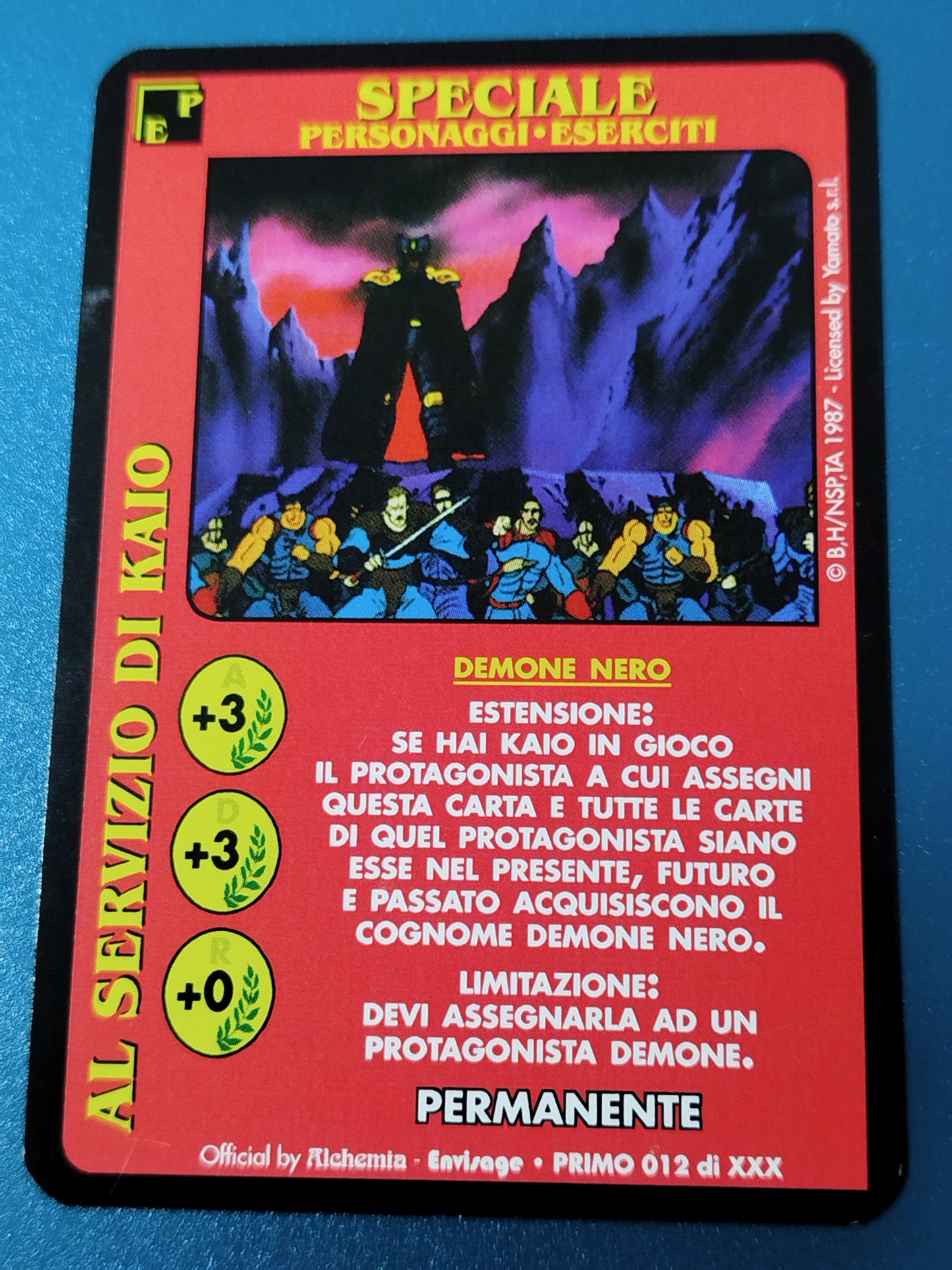 Carte Ken il guerriero Mazzo Primo Demonio Serie Primo Alchemia gioco TCG