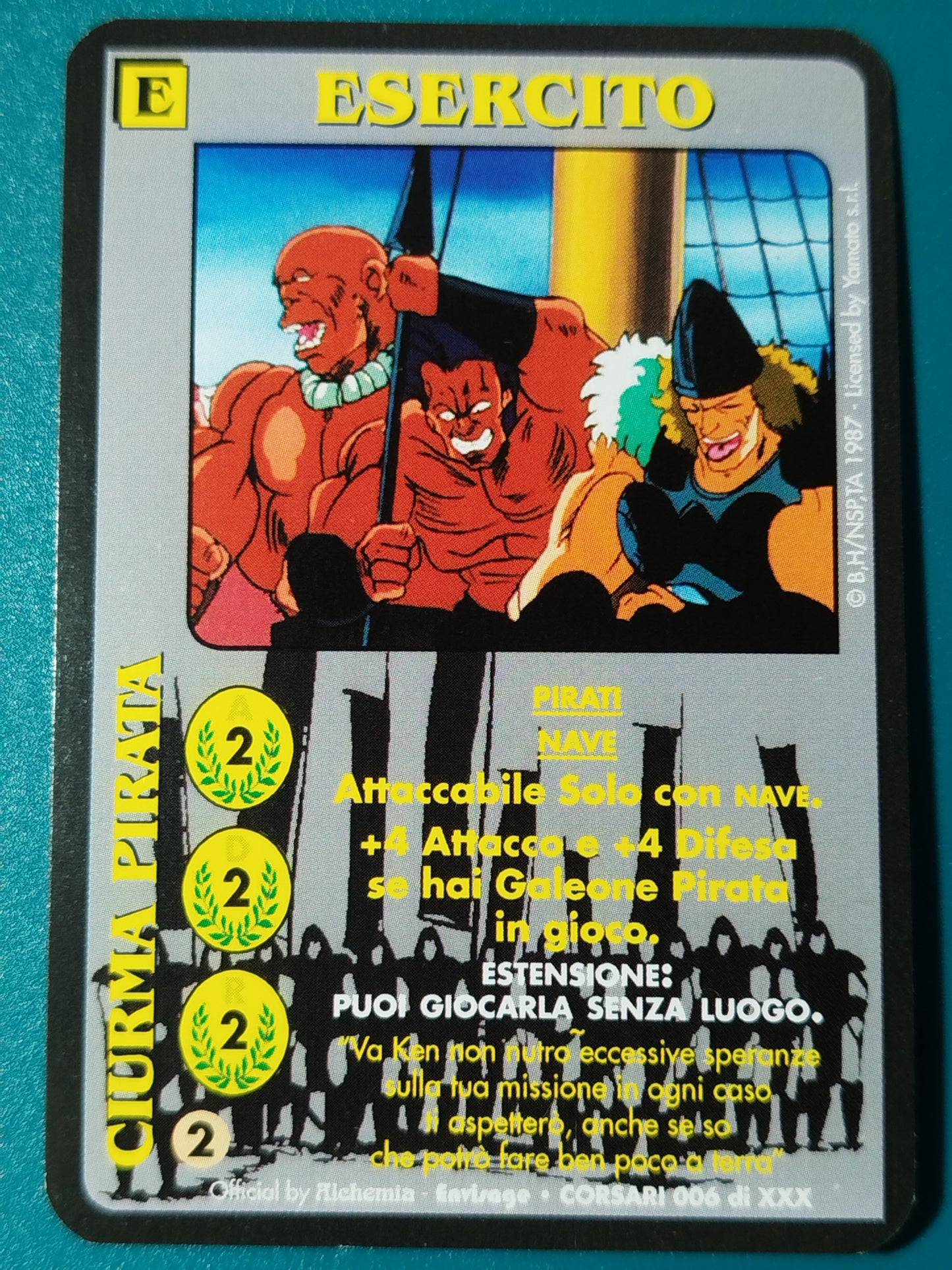 Carte Ken il guerriero Mazzo Pirati Serie Corsari Alchemia gioco TCG
