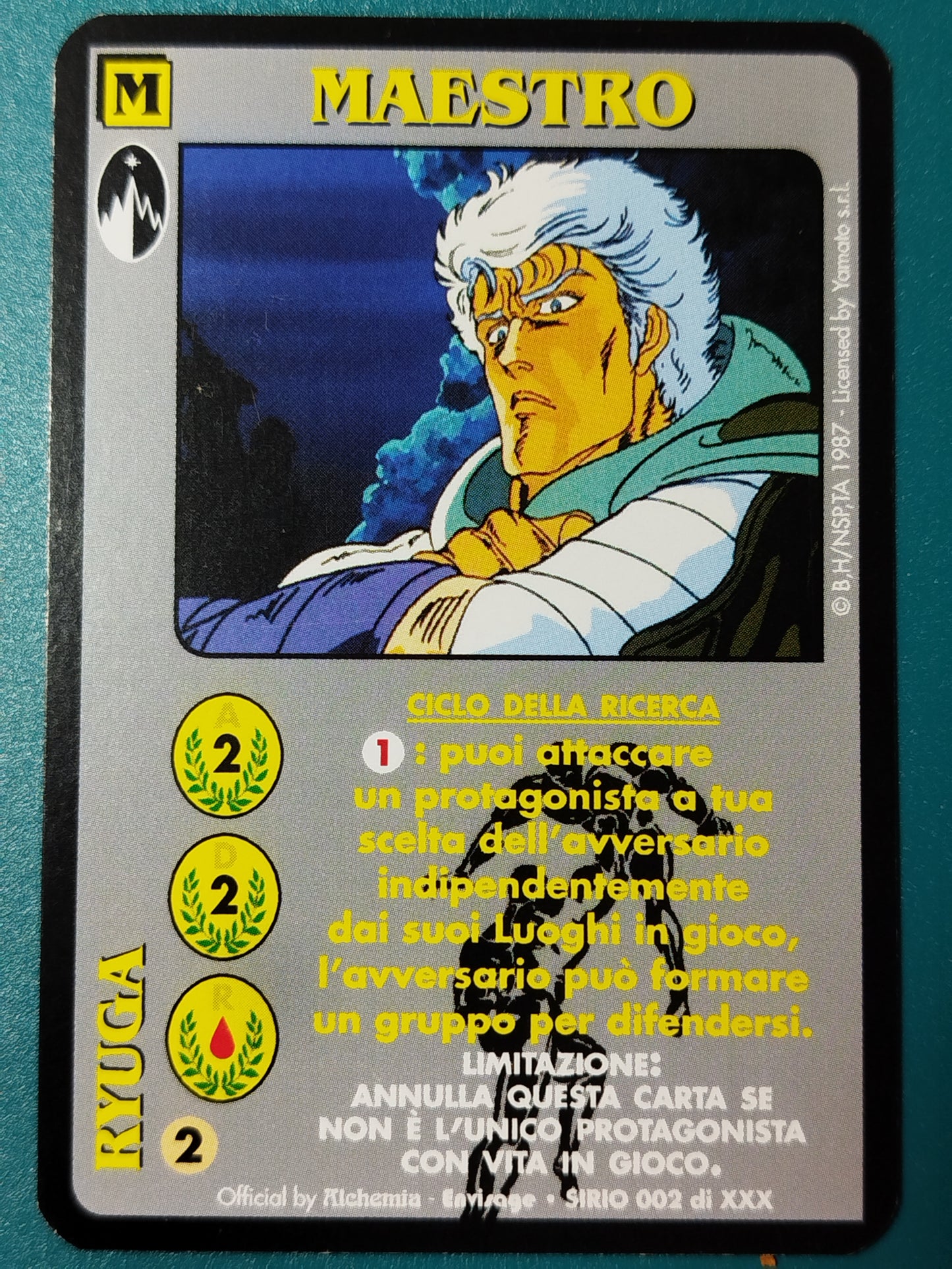 Carte Ken il guerriero Mazzo Ryuga Serie Sirio Alchemia gioco TCG