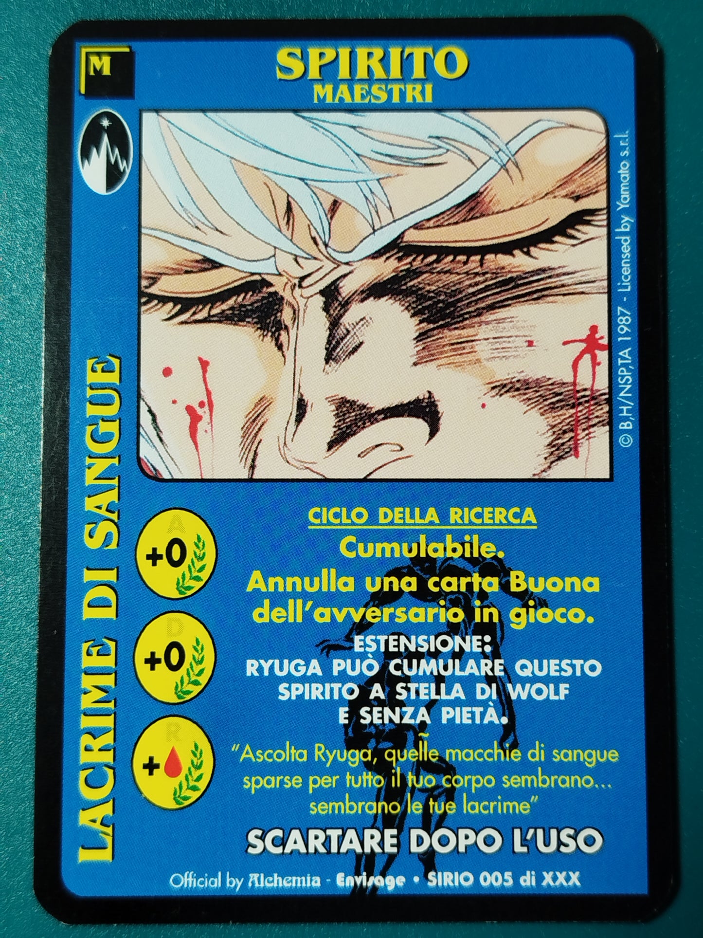 Carte Ken il guerriero Mazzo Ryuga Serie Sirio Alchemia gioco TCG