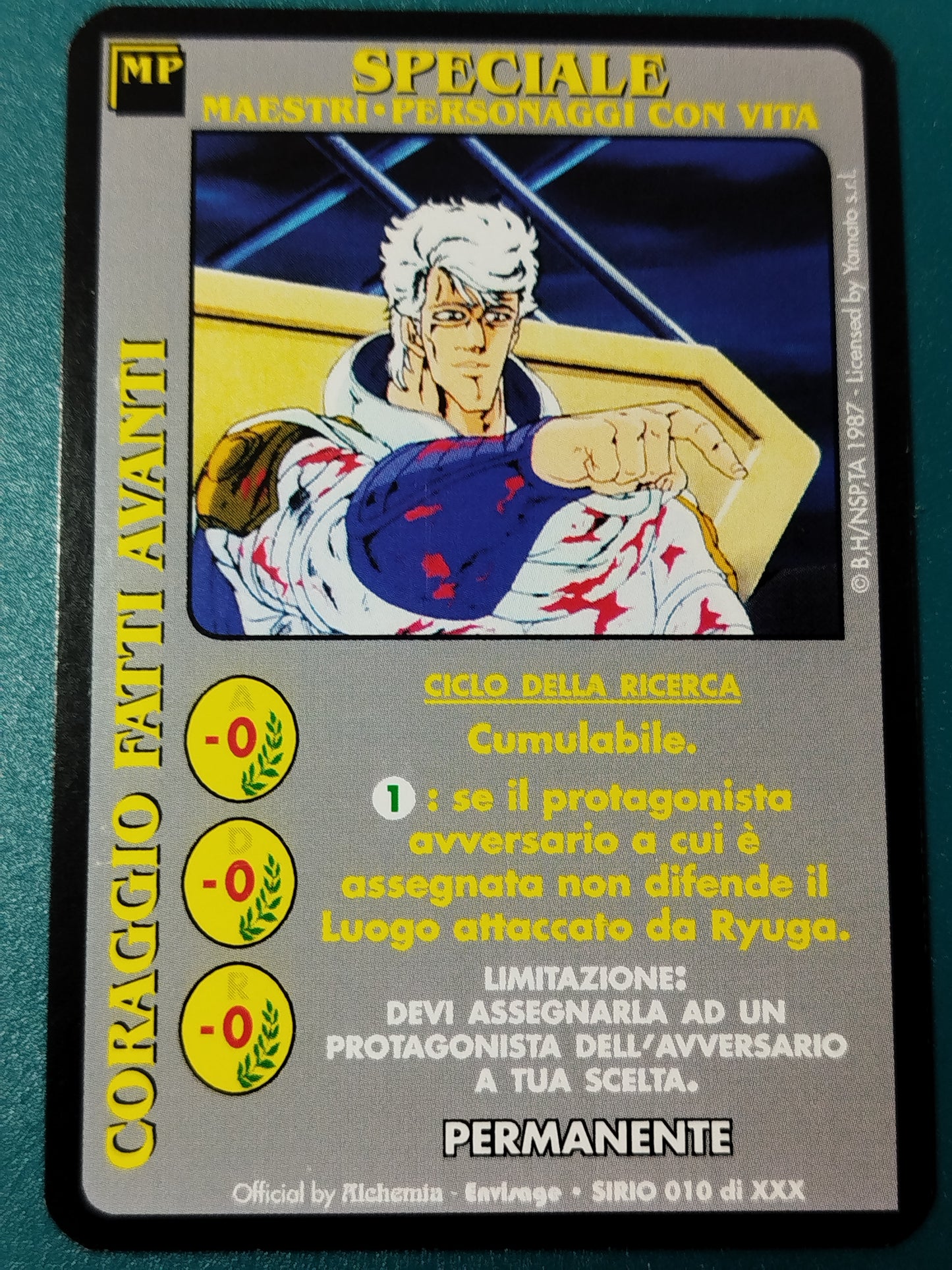 Carte Ken il guerriero Mazzo Ryuga Serie Sirio Alchemia gioco TCG