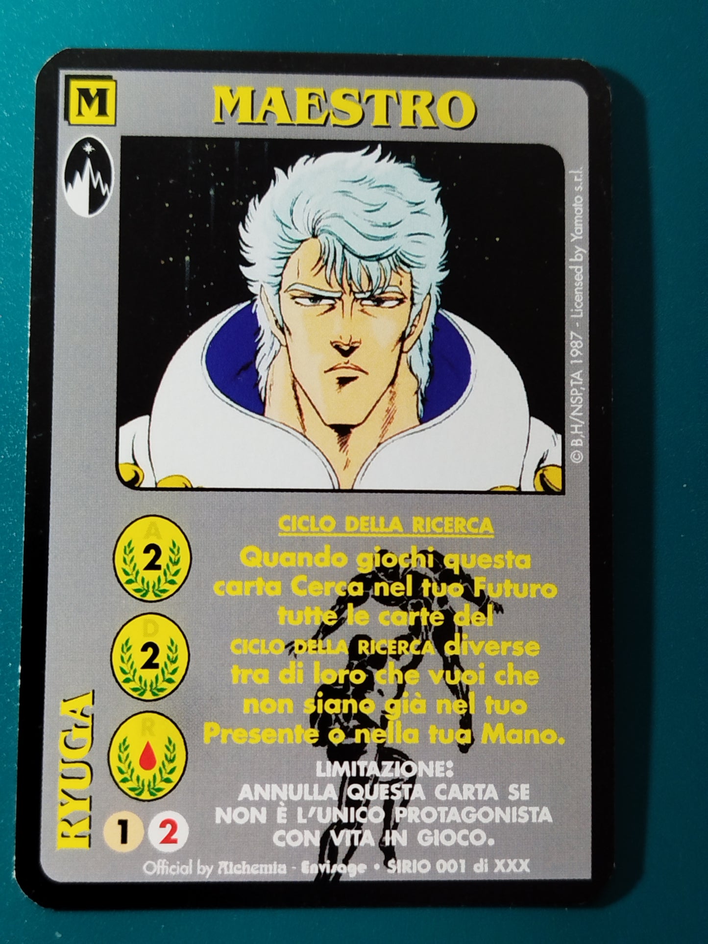 Carte Ken il guerriero Mazzo Ryuga Serie Sirio Alchemia gioco TCG