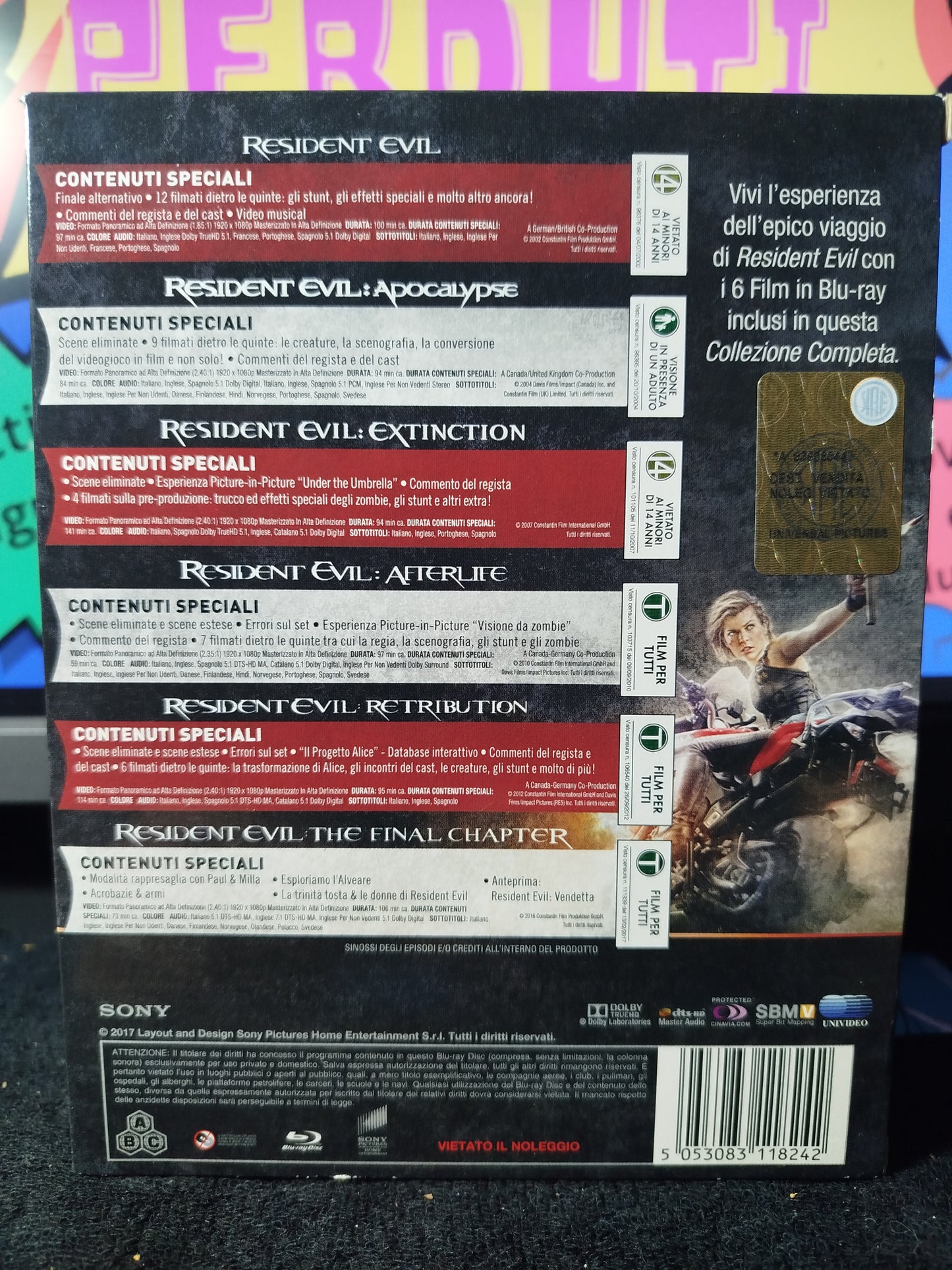 Resident Evil Cofanetto Blu Ray 6 Film ( 5 sigillati )