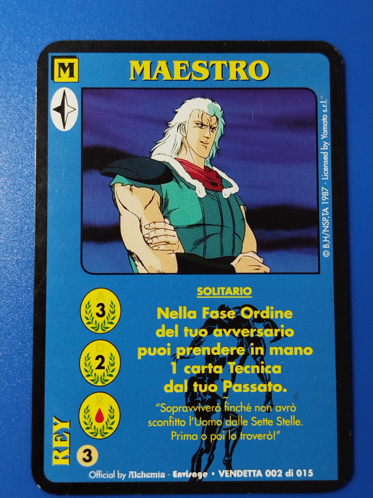 Carte Ken il guerriero Mazzo Rey Serie Vendetta 001/015 Alchemia gioco TCG