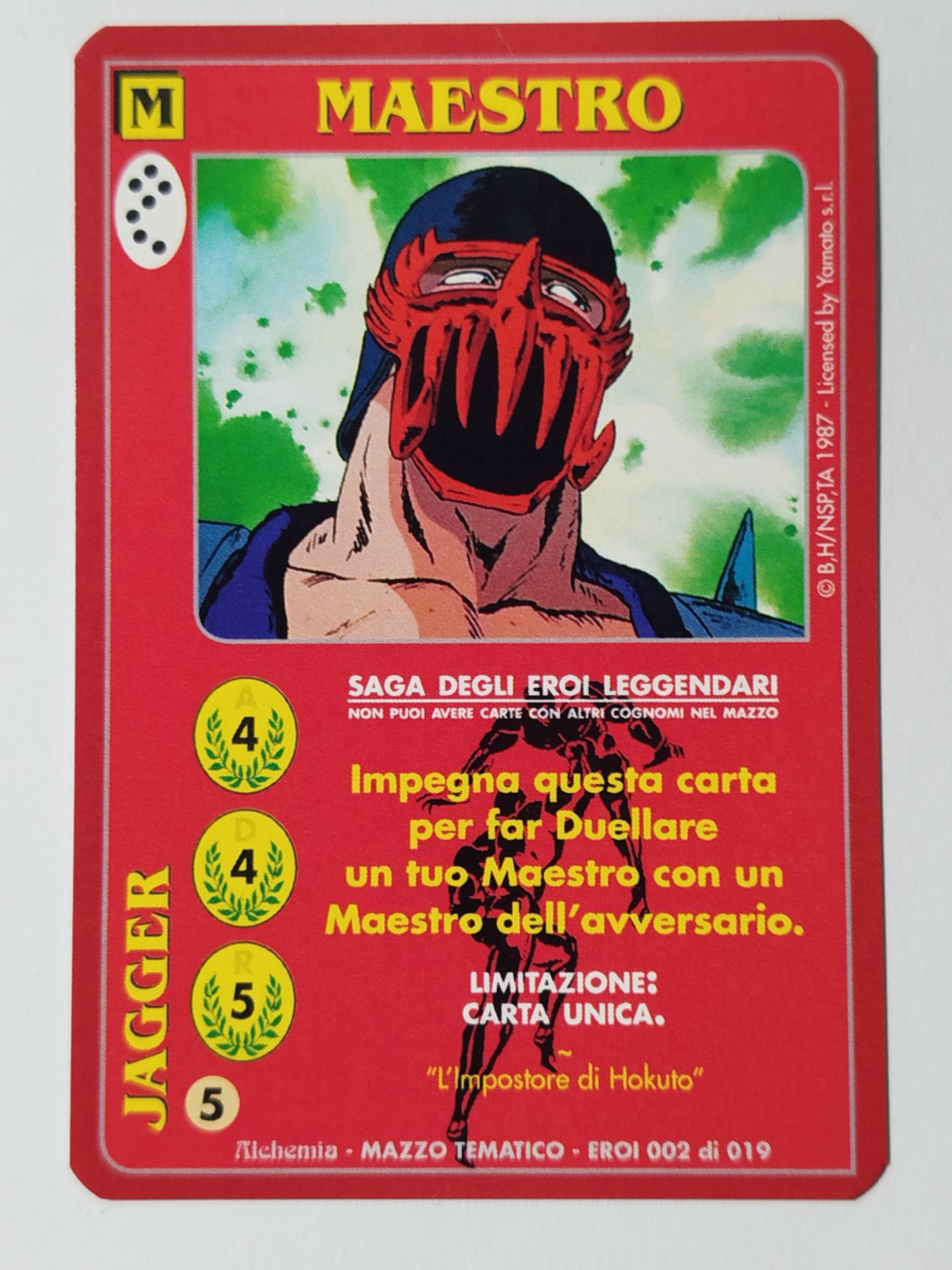 Carte Ken il guerriero Mazzo Eroi Leggendari Eroi 001/019 Alchemia gioco TCG
