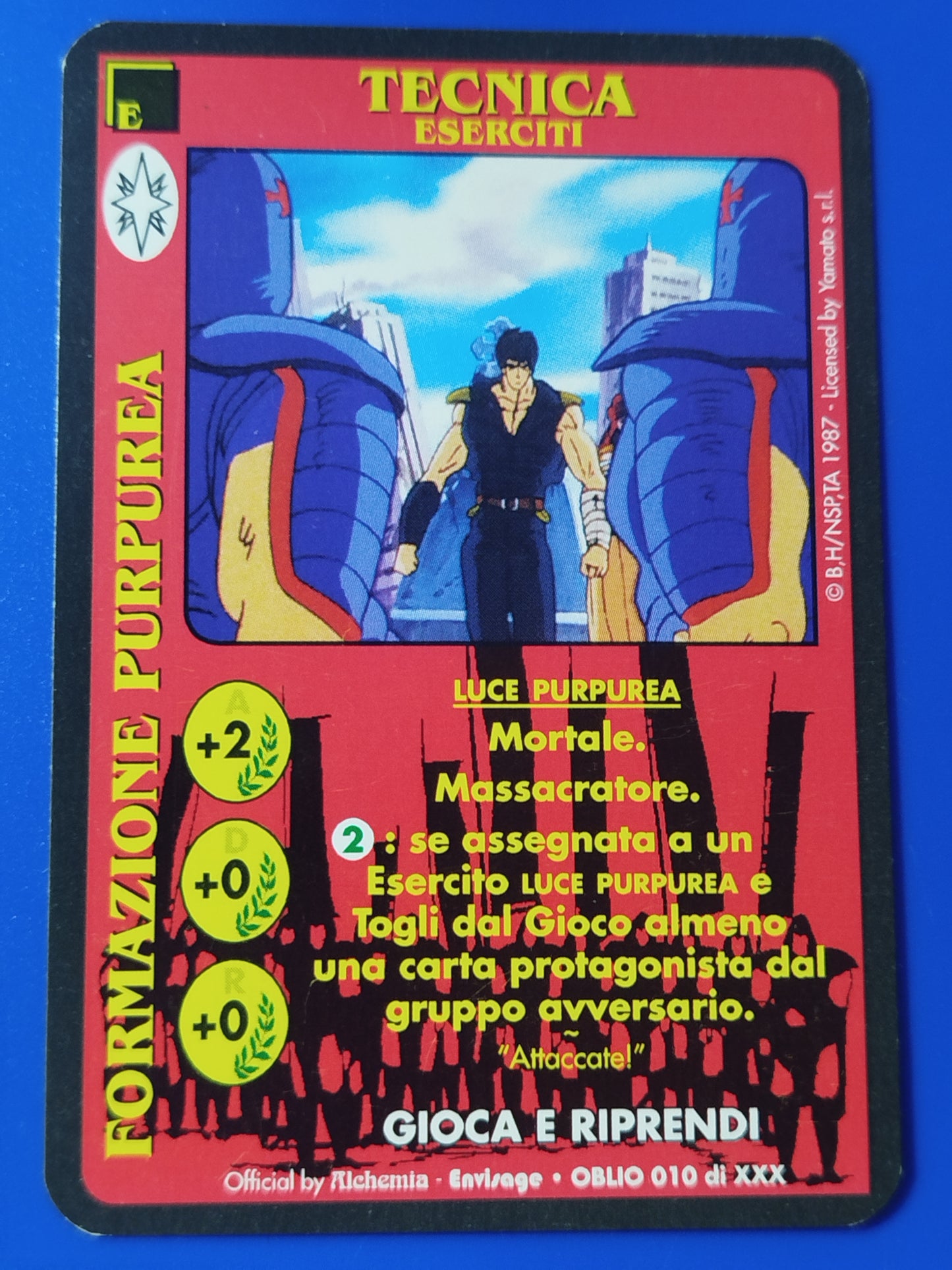 Carte Ken il guerriero Mazzo Soria Serie Oblio Alchemia gioco TCG