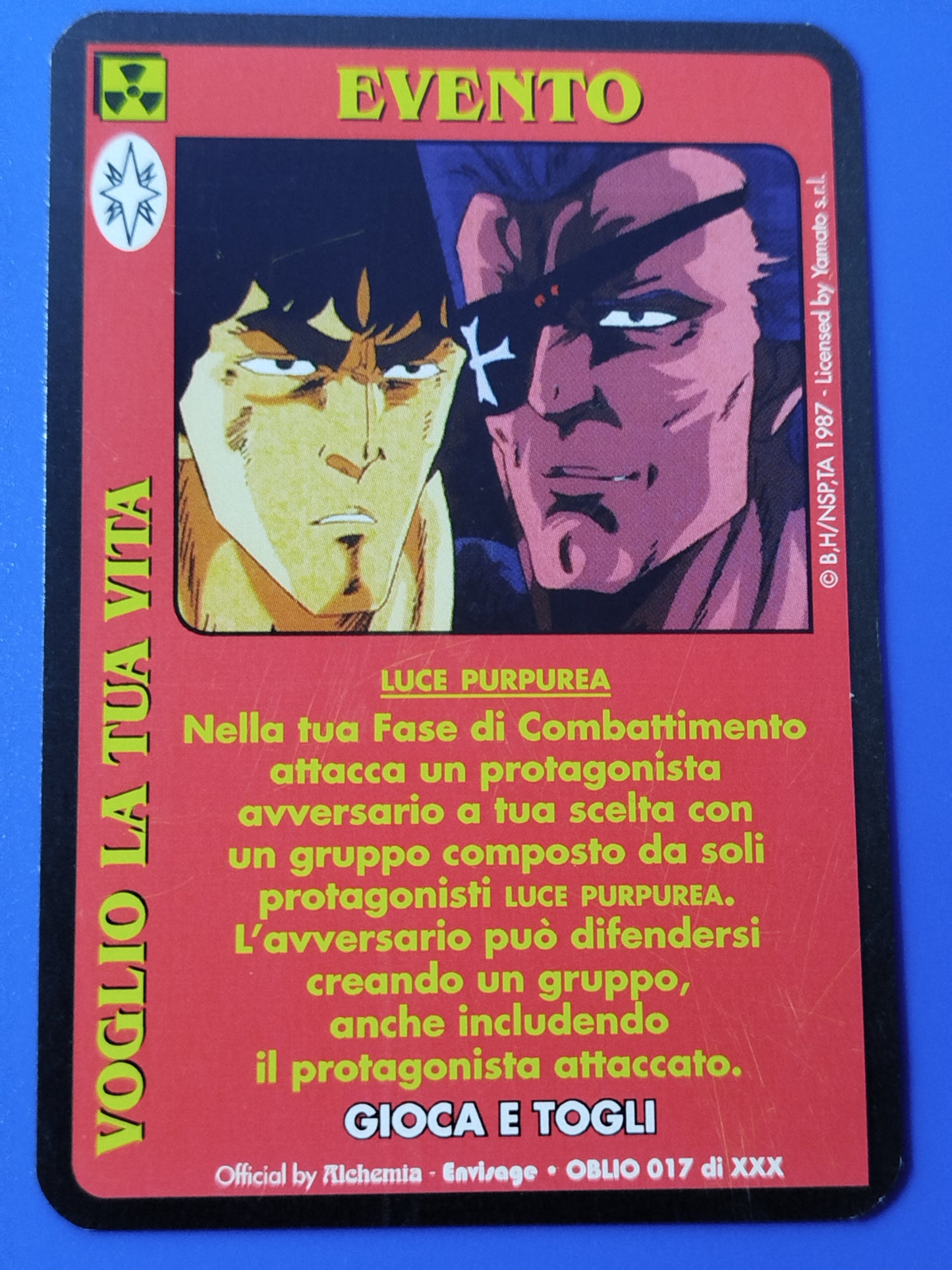 Carte Ken il guerriero Mazzo Soria Serie Oblio Alchemia gioco TCG