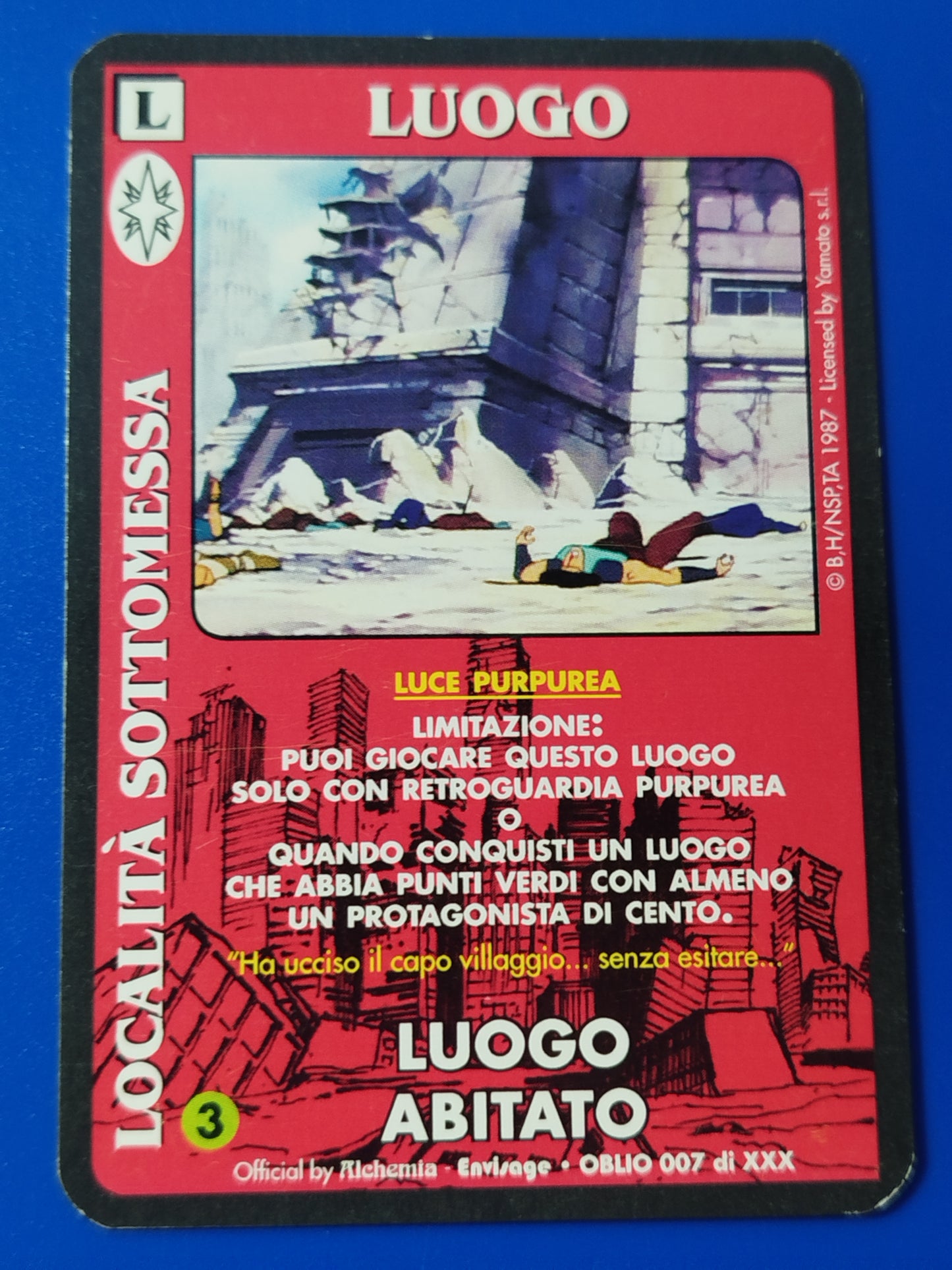 Carte Ken il guerriero Mazzo Soria Serie Oblio Alchemia gioco TCG