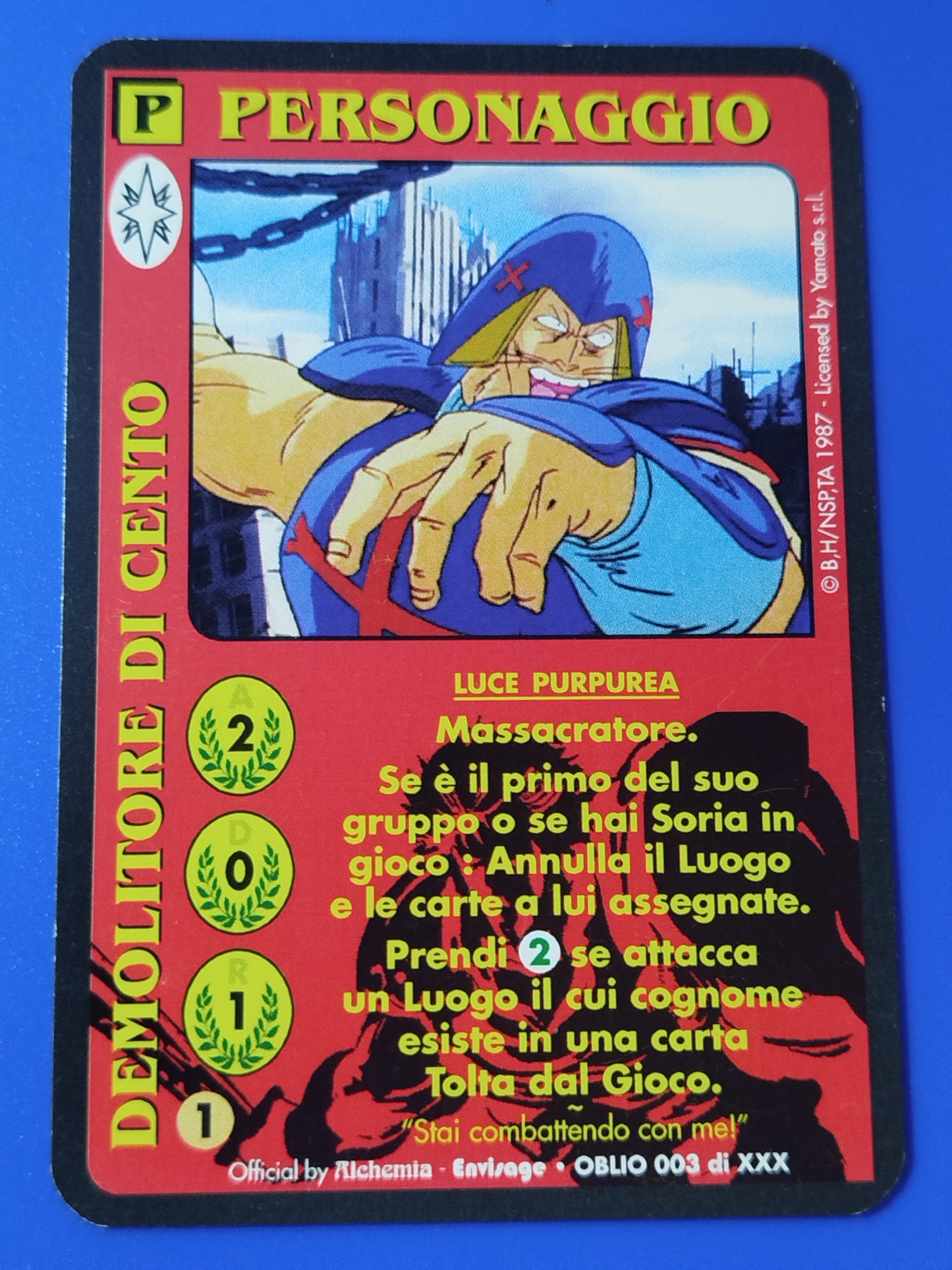 Carte Ken il guerriero Mazzo Soria Serie Oblio Alchemia gioco TCG