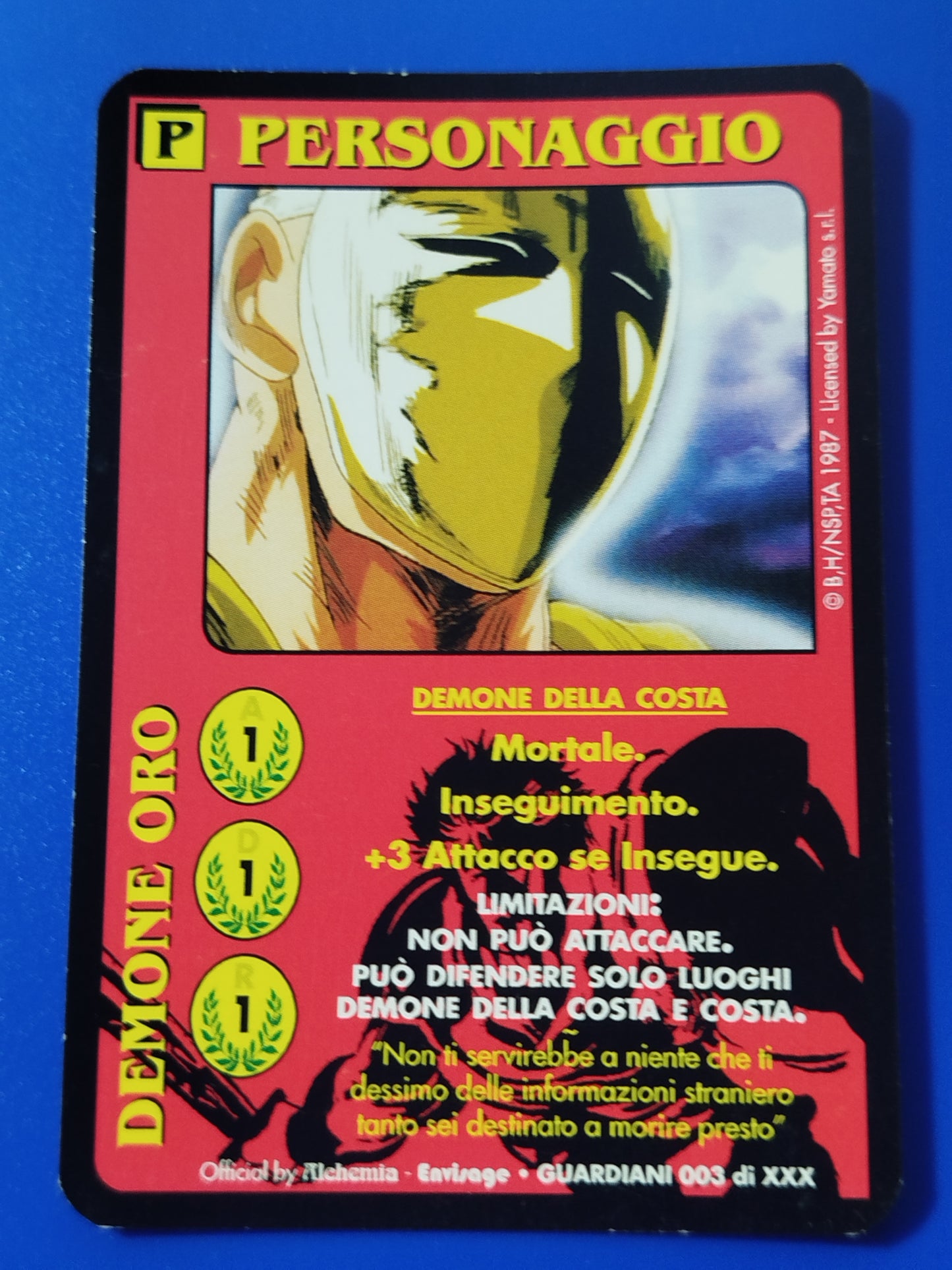 Carte Ken il guerriero Mazzo Demone della costa Serie Guardiani  Alchemia gioco TCG