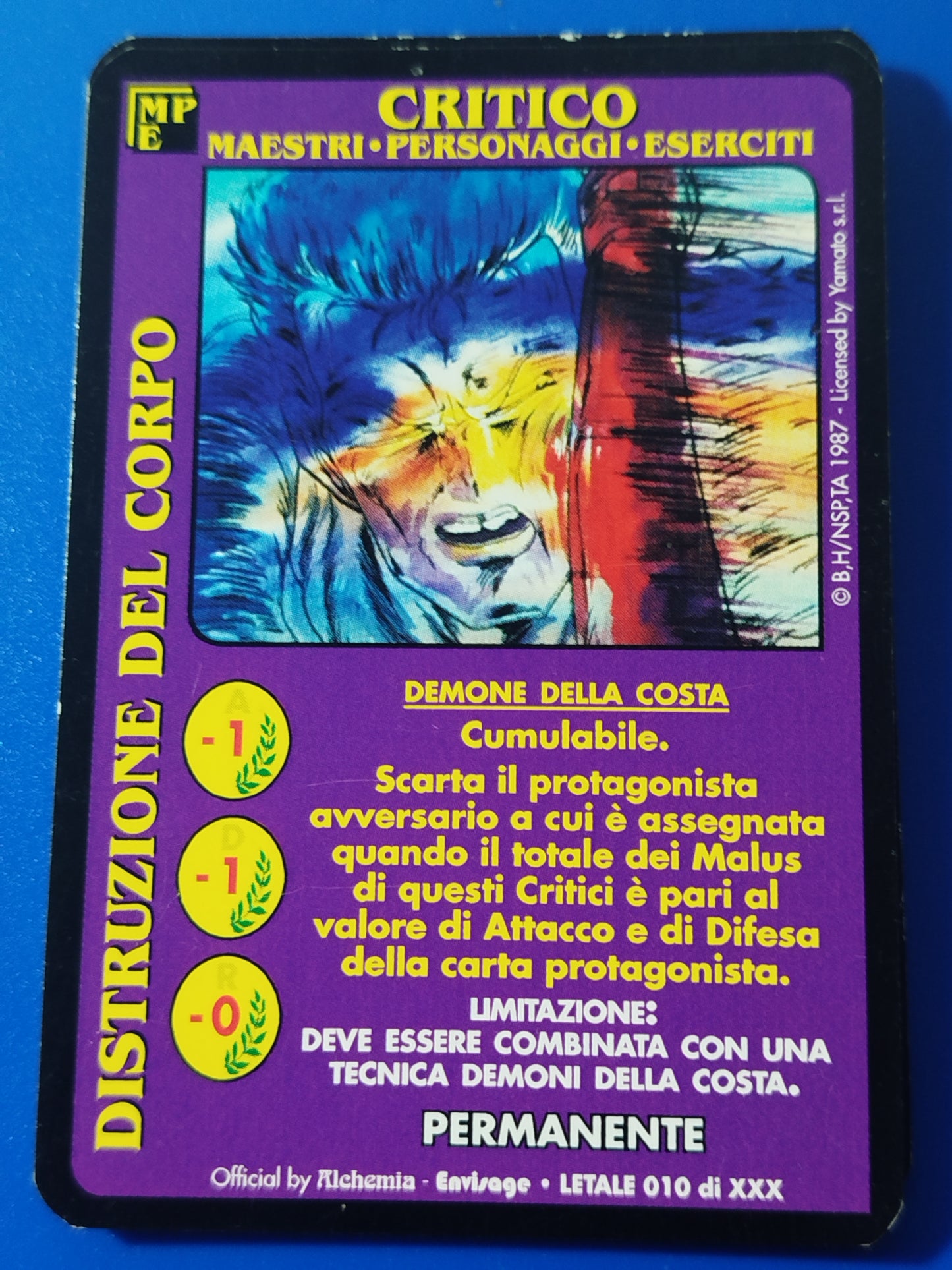 Carte Ken il guerriero Mazzo Demone della costa Serie Guardiani  Alchemia gioco TCG