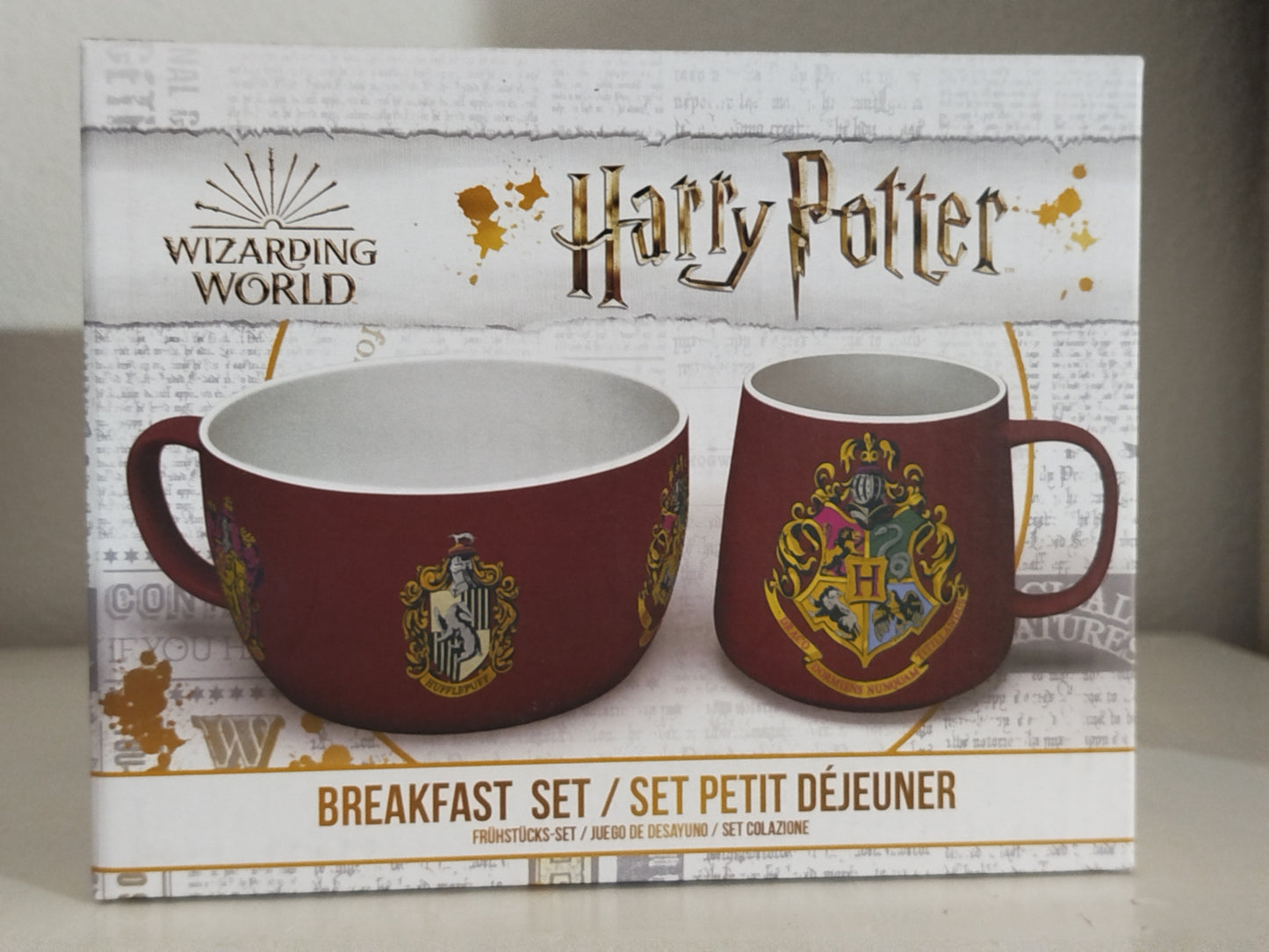 Harry Potter Gift Set Colazione: Tazza/Ciotola Crests