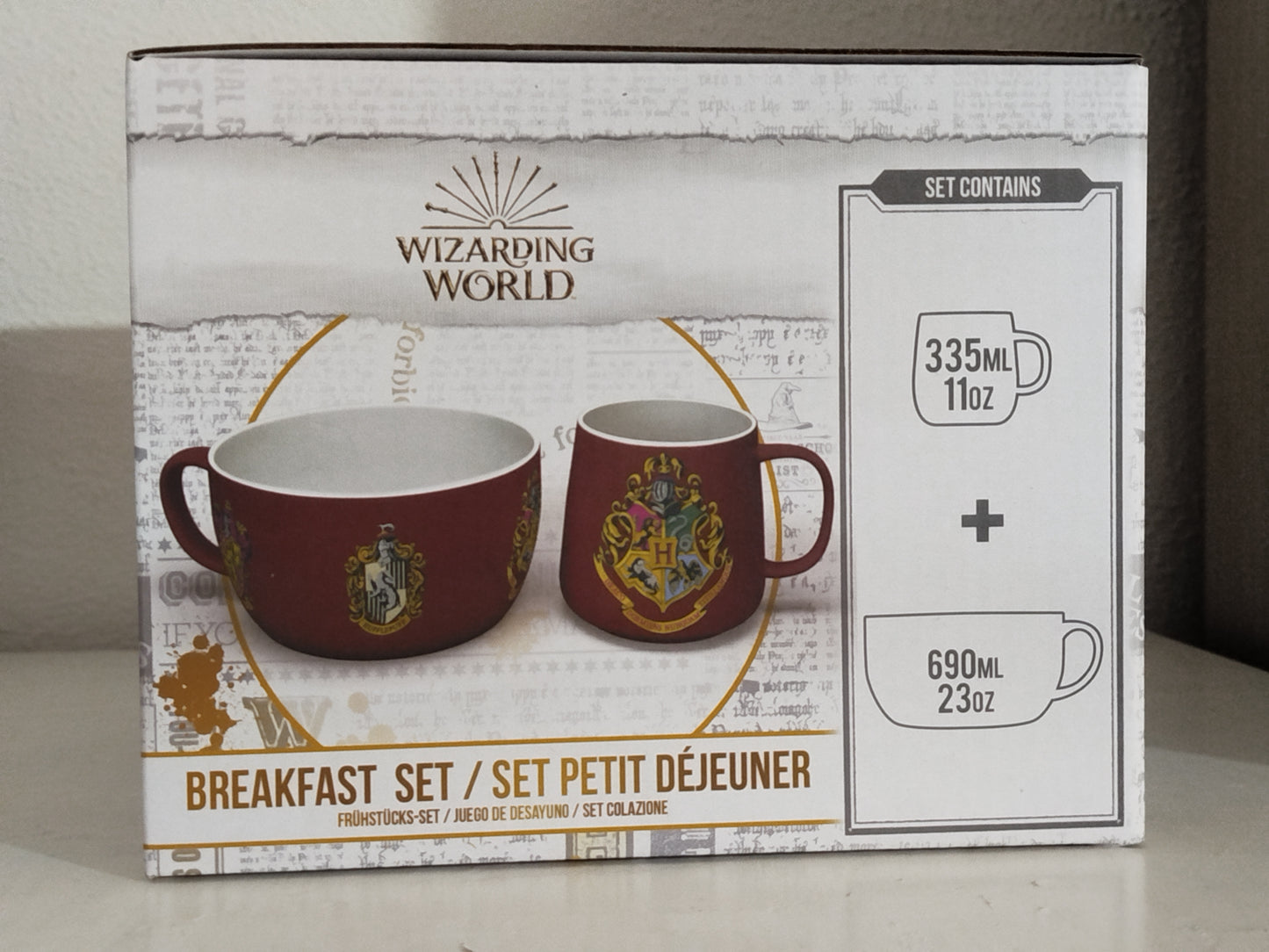 Harry Potter Gift Set Colazione: Tazza/Ciotola Crests