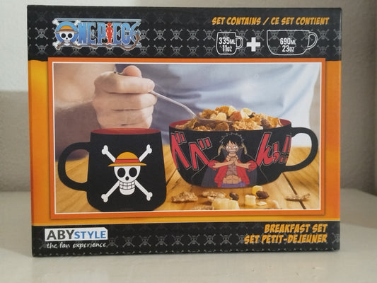 One Piece Gift Set Colazione: Tazza/Ciotola Crests