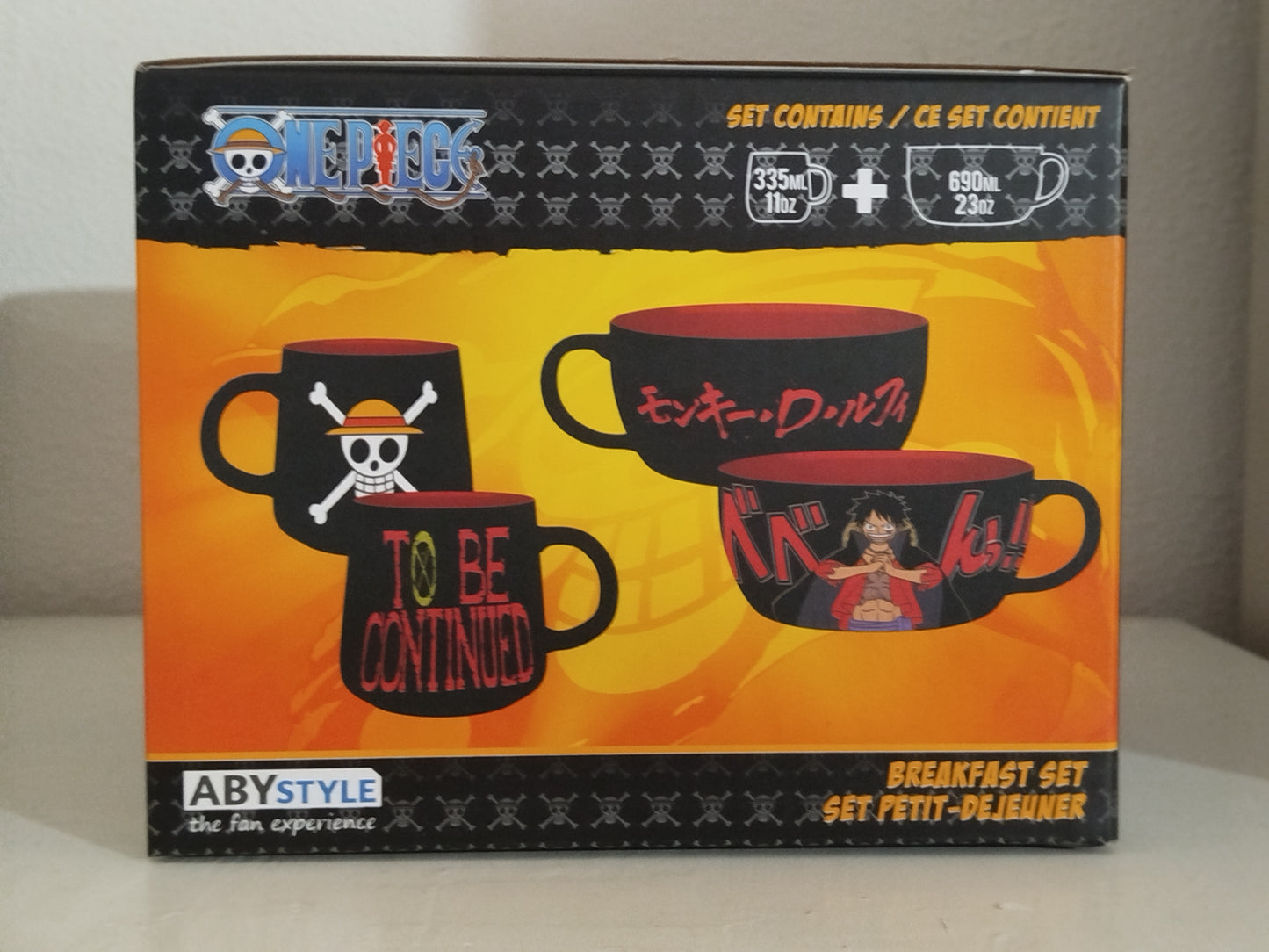 One Piece Gift Set Colazione: Tazza/Ciotola Crests