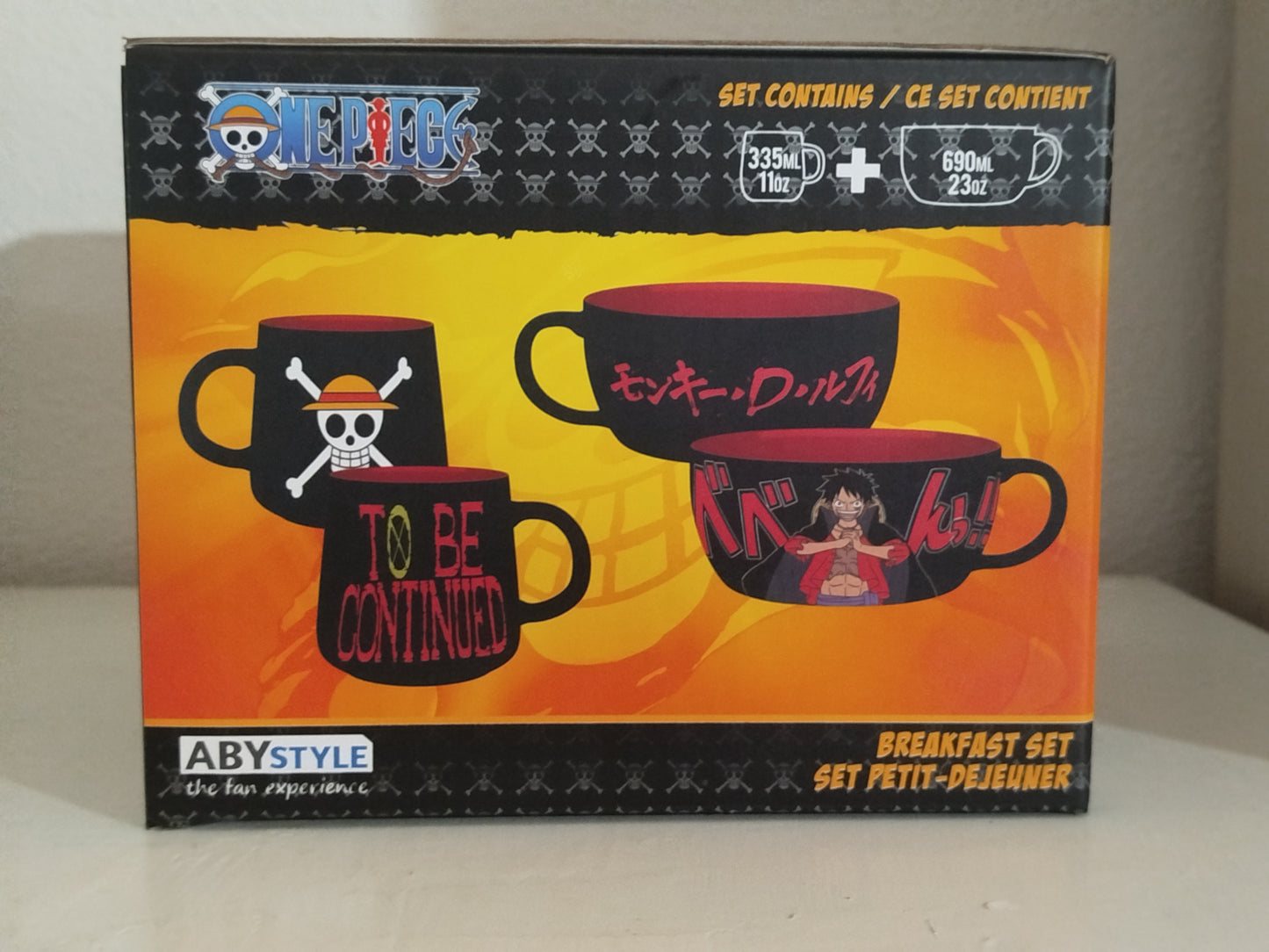 One Piece Gift Set Colazione: Tazza/Ciotola Crests