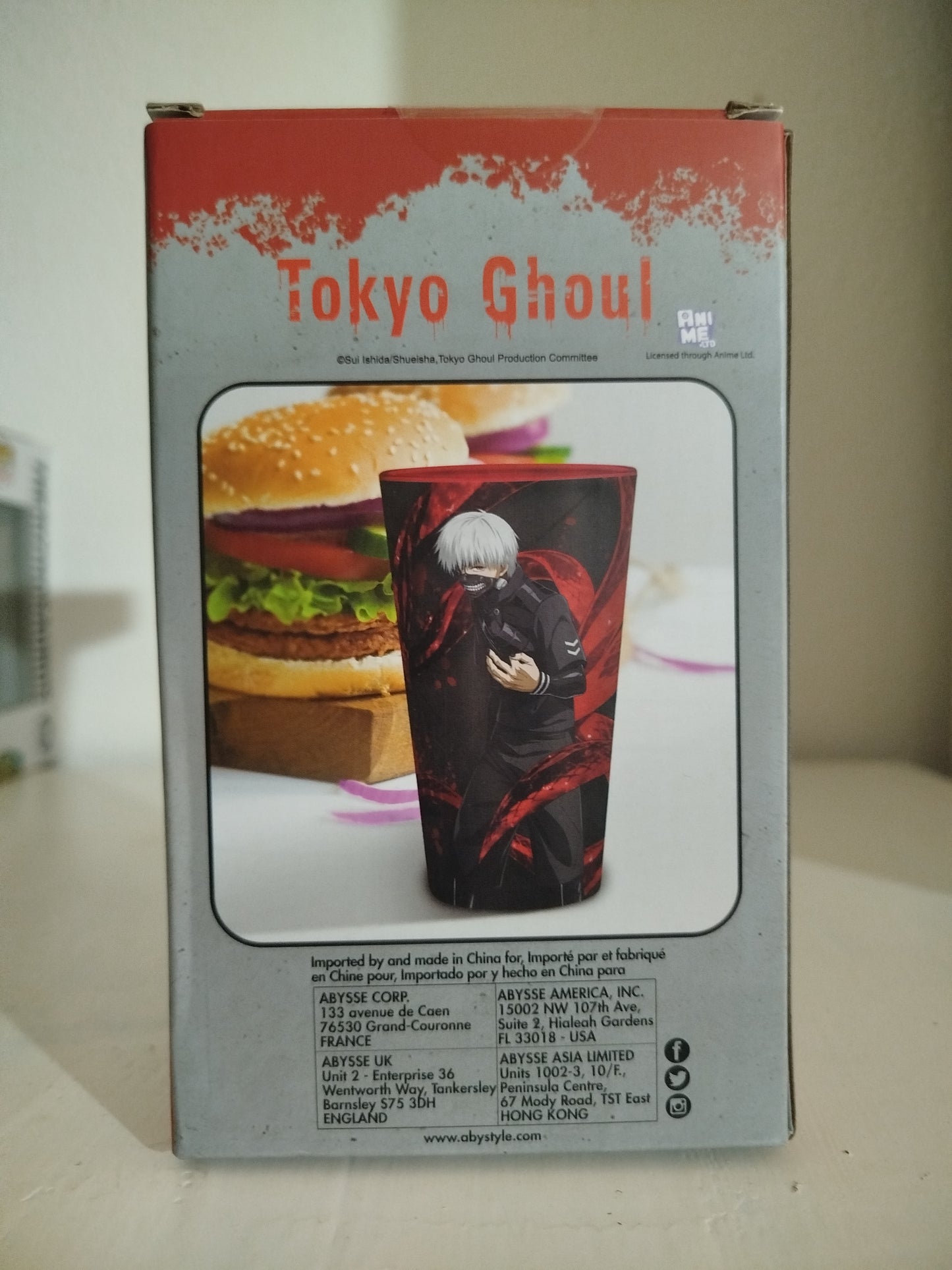 Bicchiere Tokyo Ghoul : Kaneki & Mask 400ml Abystyle